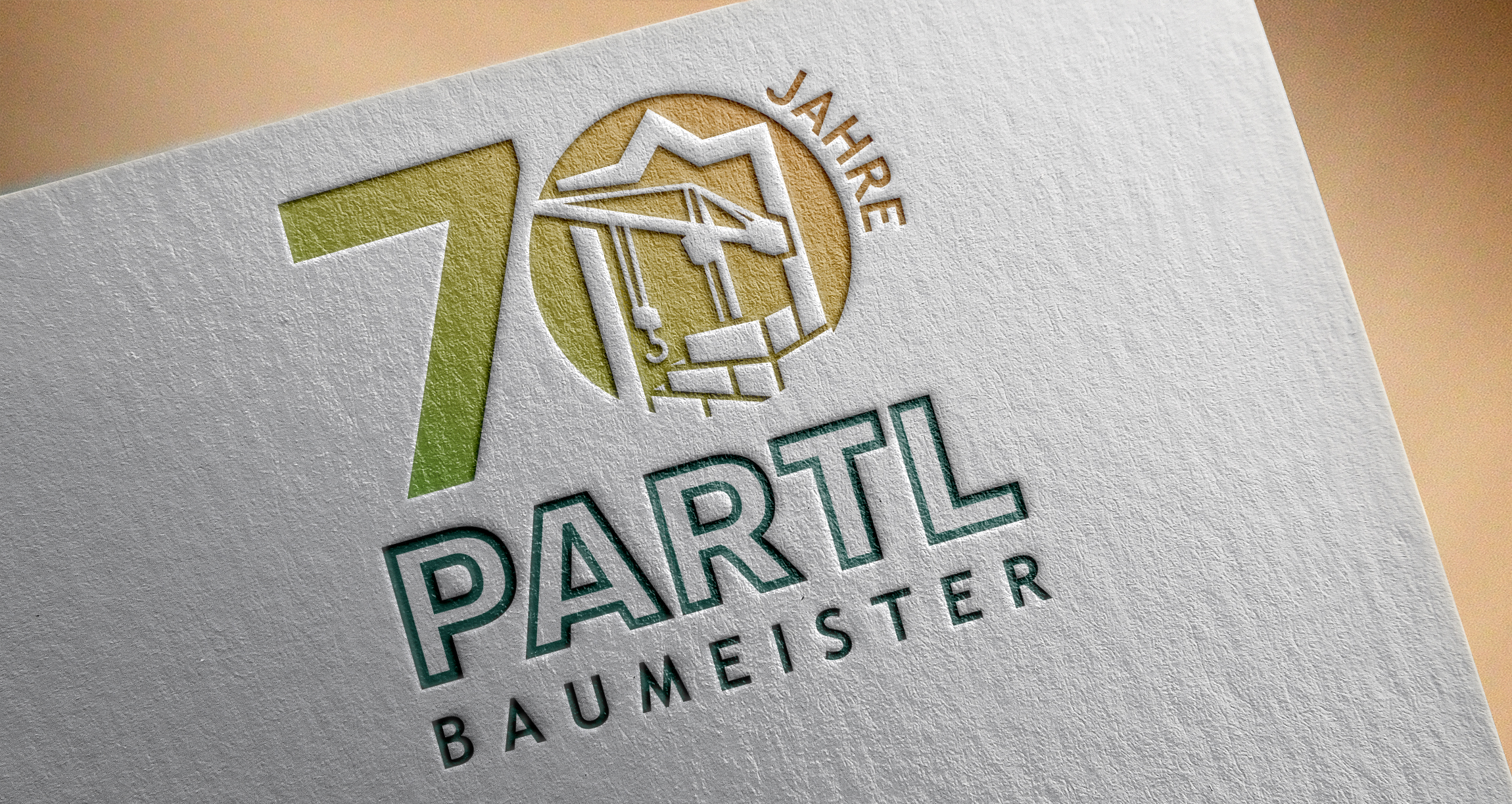 Jubiläumslogo 70 Jahre Partl Baumeister